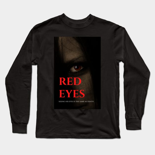 Red Eyes Long Sleeve T-Shirt by White Name